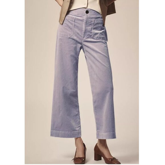 Anthropologie Pants - Anthropologie Maeve The Colette Corduroy Crop Wide-Leg Pants Lavender Purple 31
